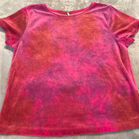 Free People Tops - Free People tie dye velvet tee. Size M.